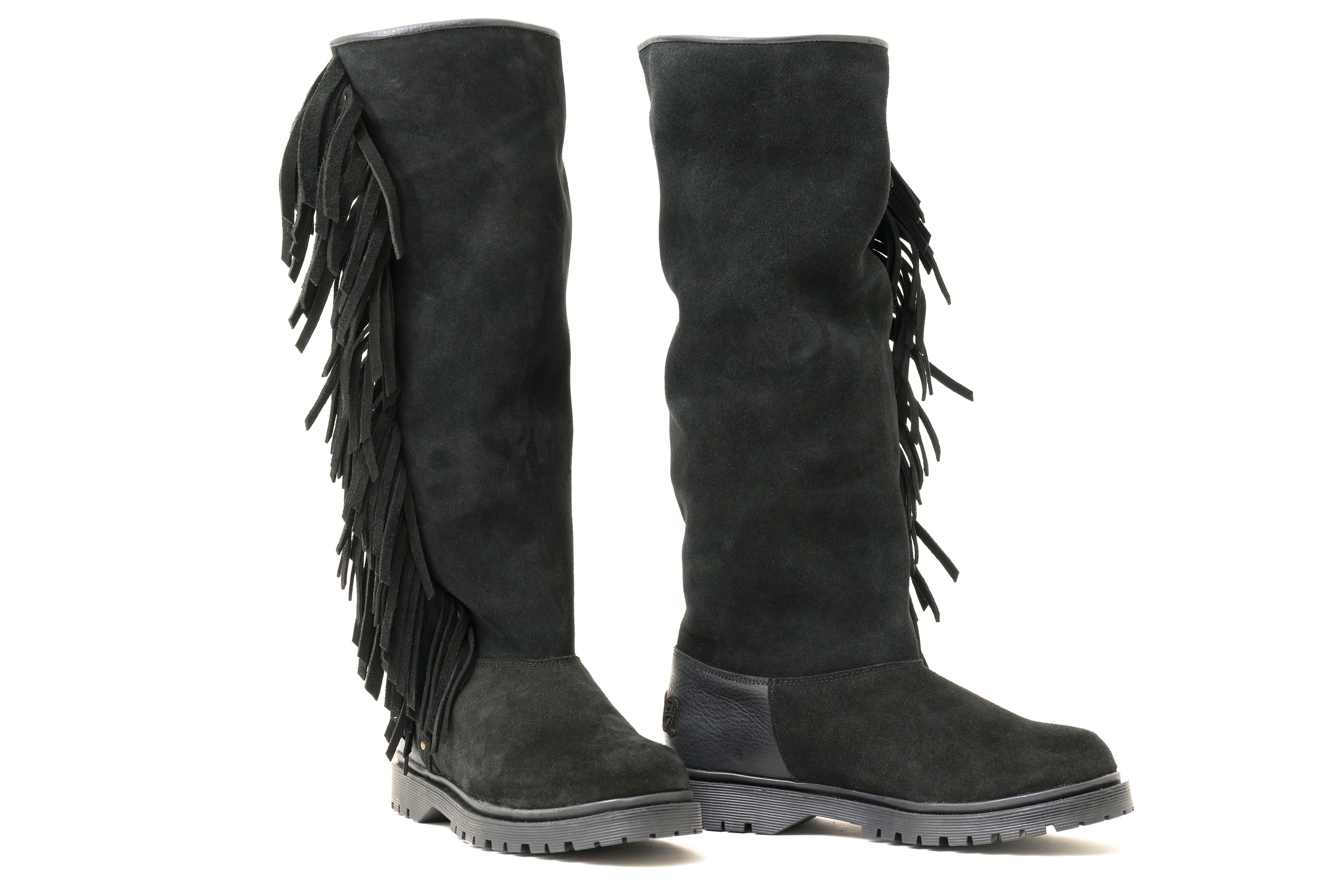 Fringe Tall Black - merino footpart