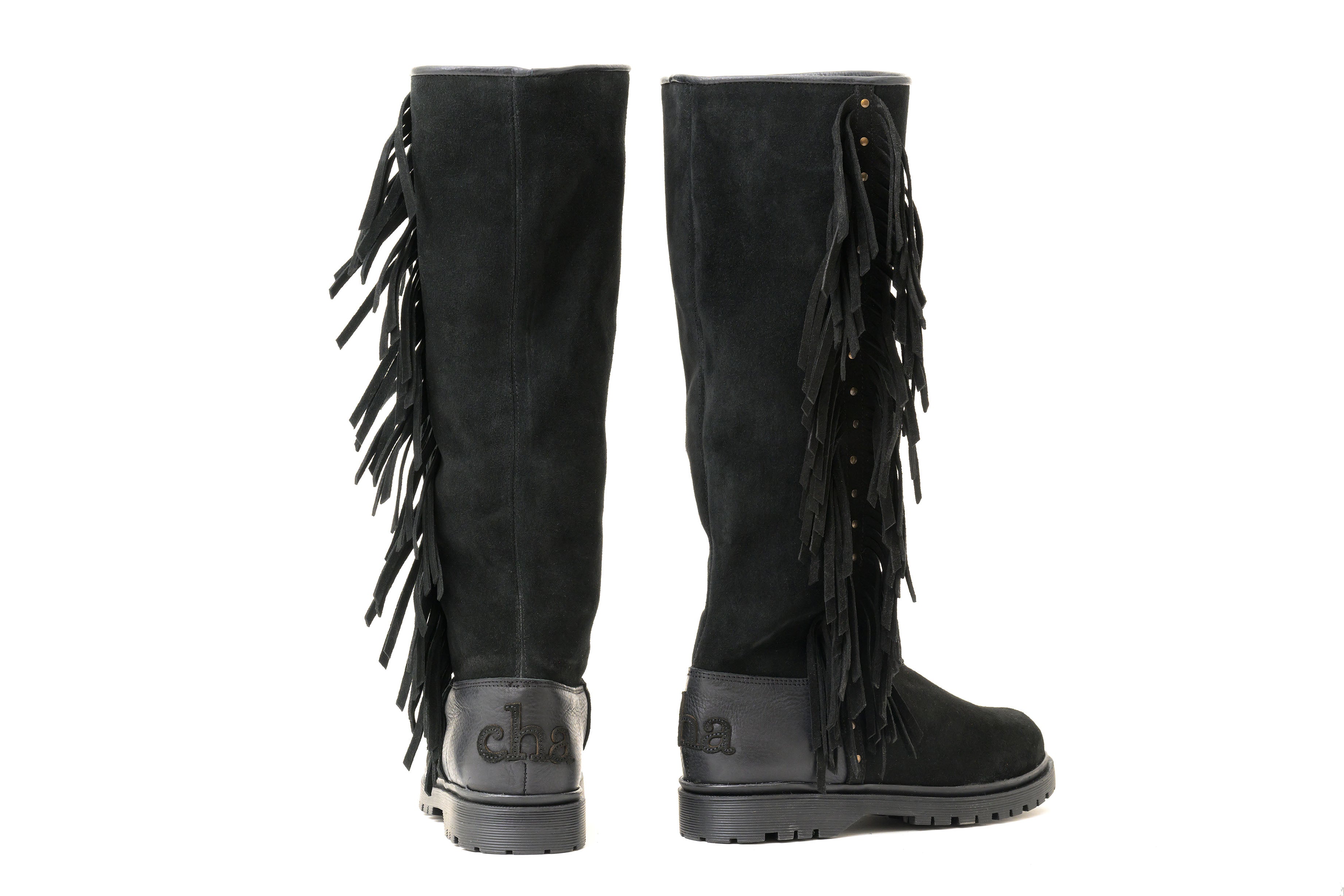 Fringe Tall Black - merino footpart