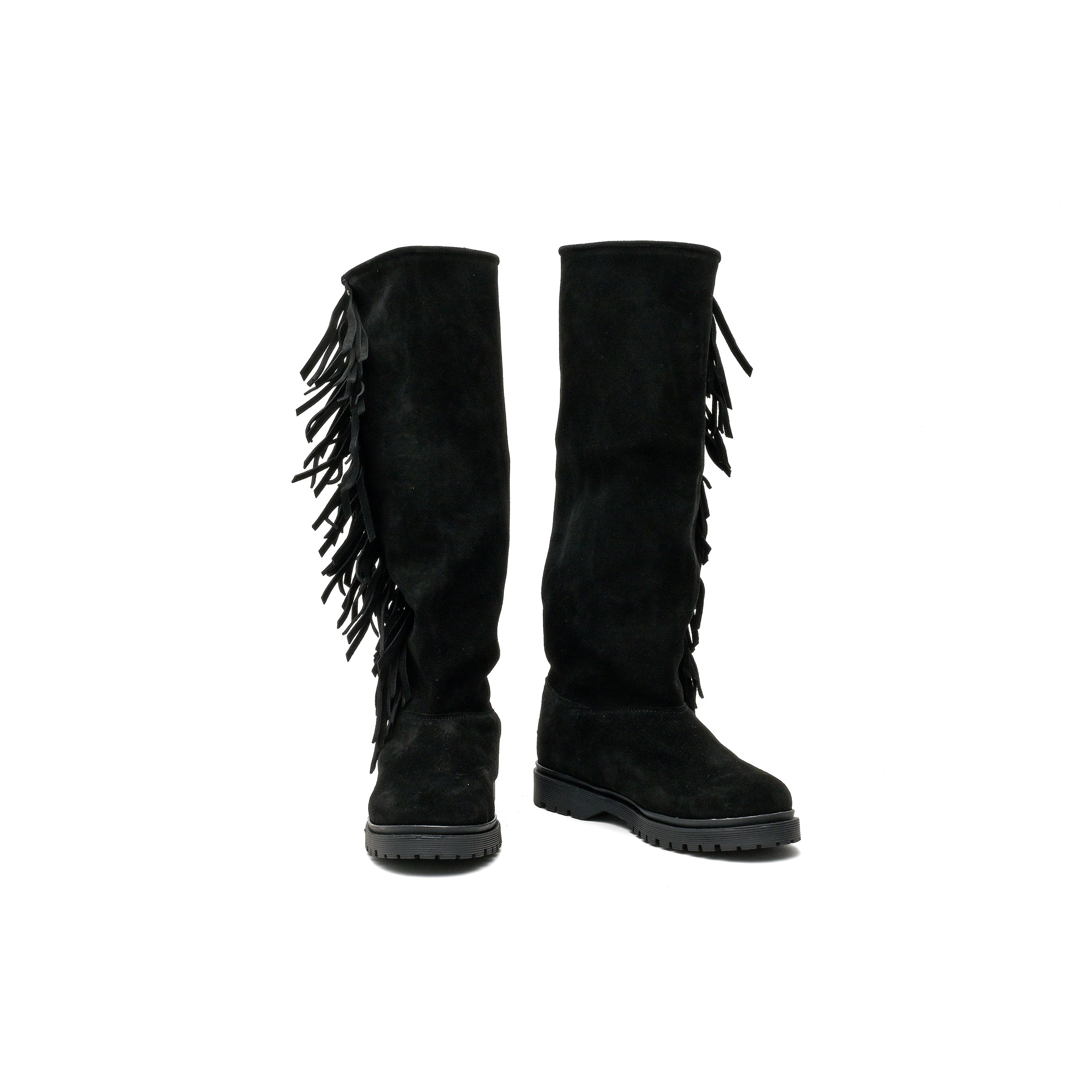 Fringe Tall Black - merino footpart