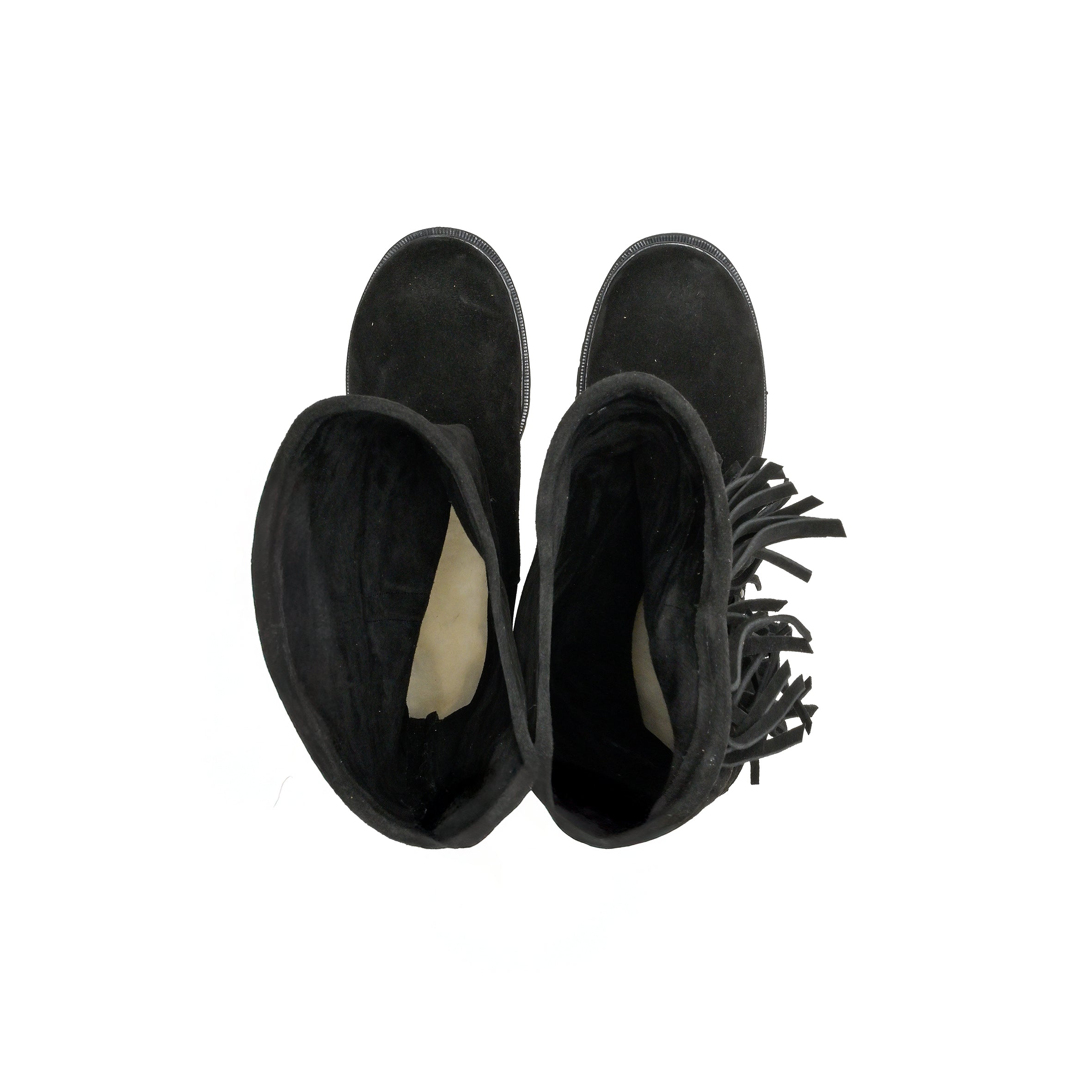 Fringe Tall Black - merino footpart